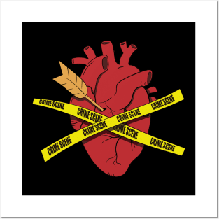 Heart Crime Scene Posters and Art